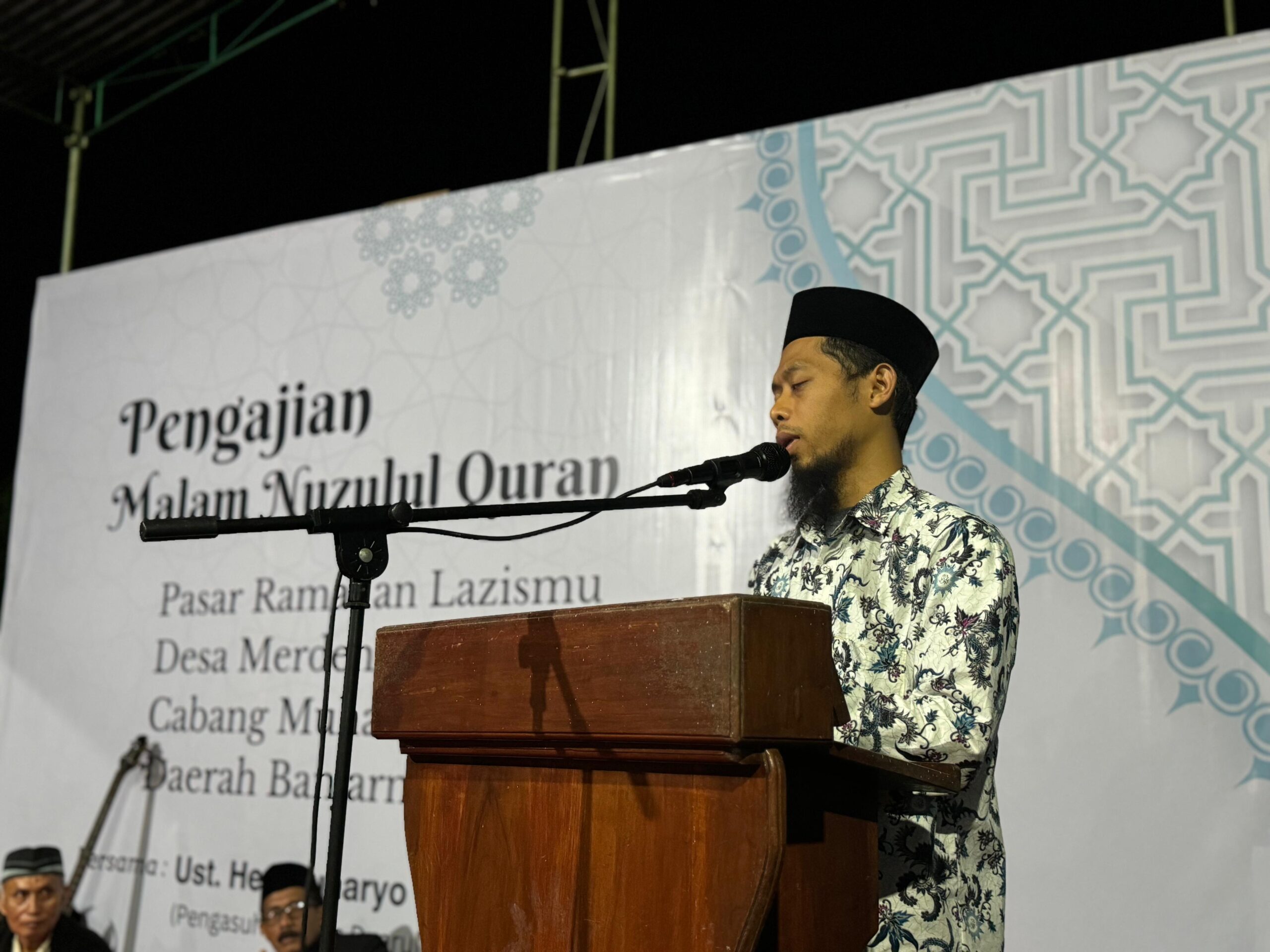 Songsong Malam Nuzulul Qur’an, LAZISMU Merden Gelar Pengajian di Lokasi Pasar Ramadan