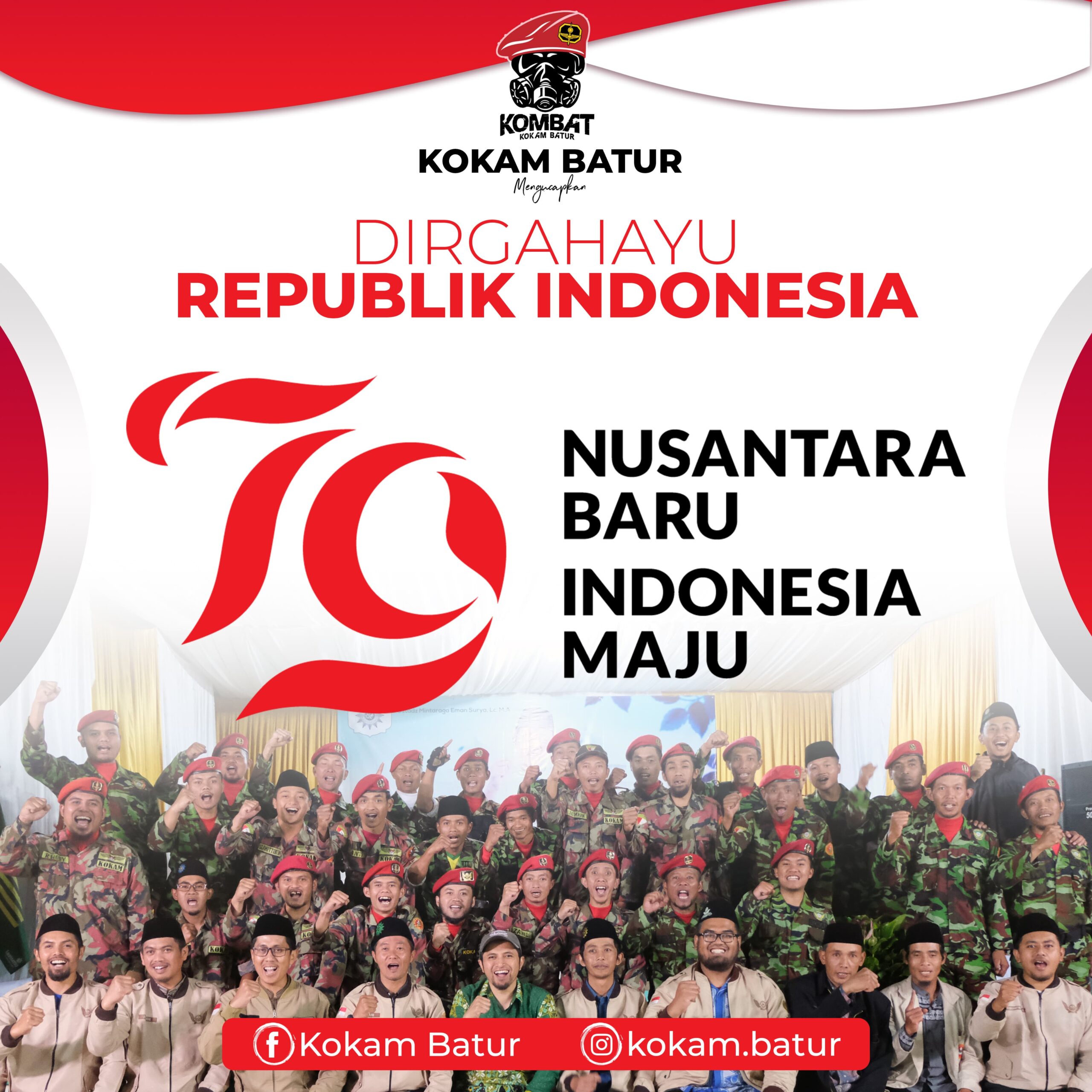 KOKAM Batur Berpartisipasi Aktif dalam Upacara Hari Kemerdekaan RI di Desa Batur