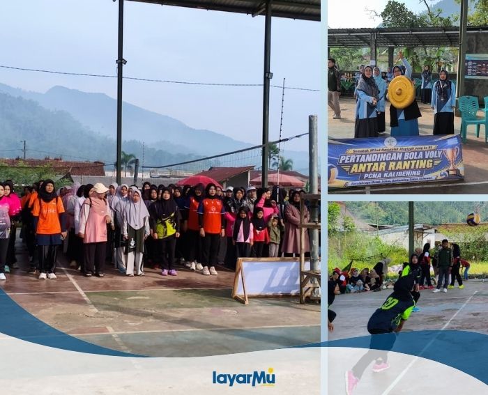 Milad Nasyiatul Aisyiyah ke-95 , PCNA Kalibening Rajut Ukhuwah Dengan Menggelar Pertandingan Bola Voli Antar PRNA